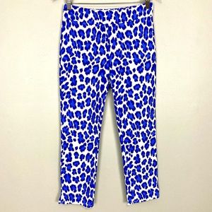 Jude Connally Lucia Crop Pants Women’s Size XS Leopard Print Mid Rise Pull On